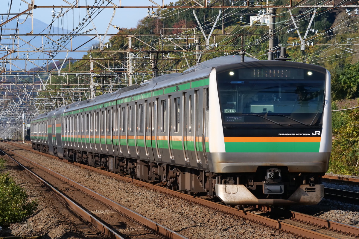 JR東日本 国府津車両センター E233系 コツE-14編成