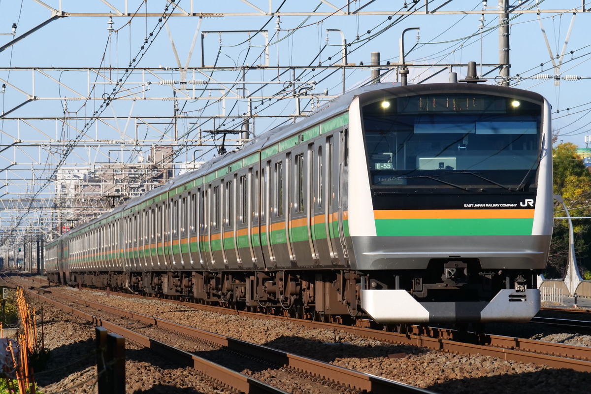 JR東日本 国府津車両センター E233系 コツE-55編成