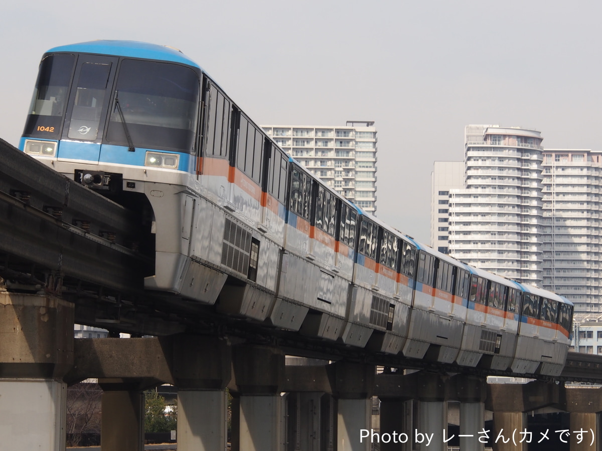 東京モノレール 昭和島車両区 1000系 1037F