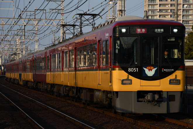 寝屋川車庫8000系8001Fを枚方公園～光善寺間で撮影した写真