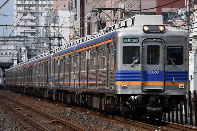小原田検車区6000系6909Fを三国ケ丘～百舌鳥八幡間で撮影した写真