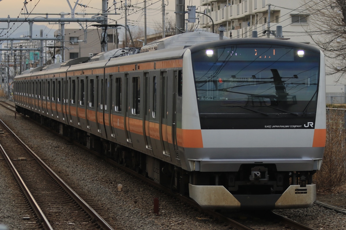 JR東日本 豊田車両センター本区 E233系 トタ青663編成