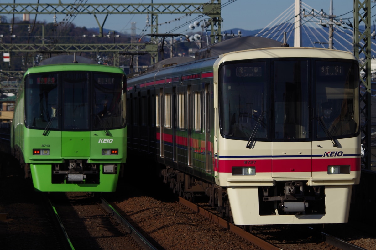 京王電鉄 若葉台検車区 8000系 8727編成