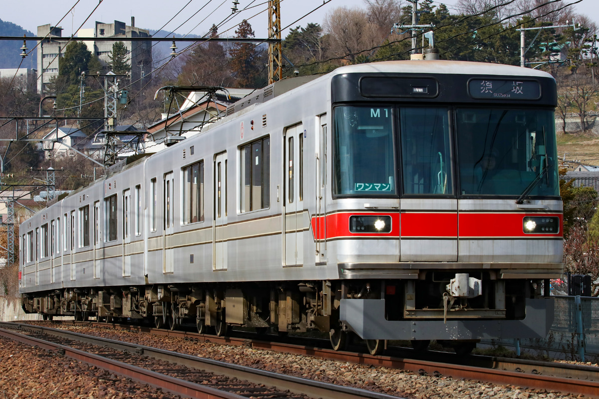 長野電鉄 須坂車両工場 3000系 M1編成