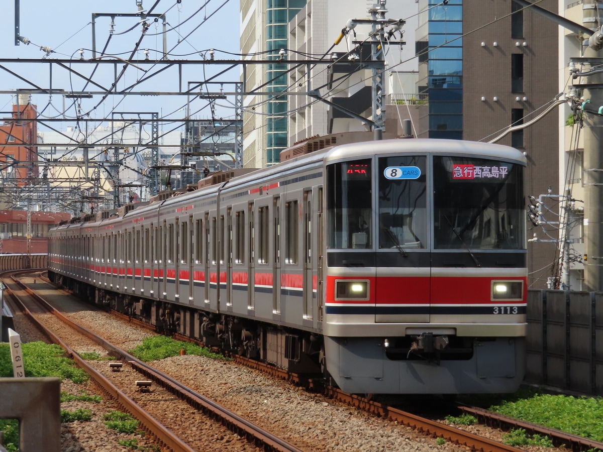 東急電鉄 元住吉検車区 3000系 3113F