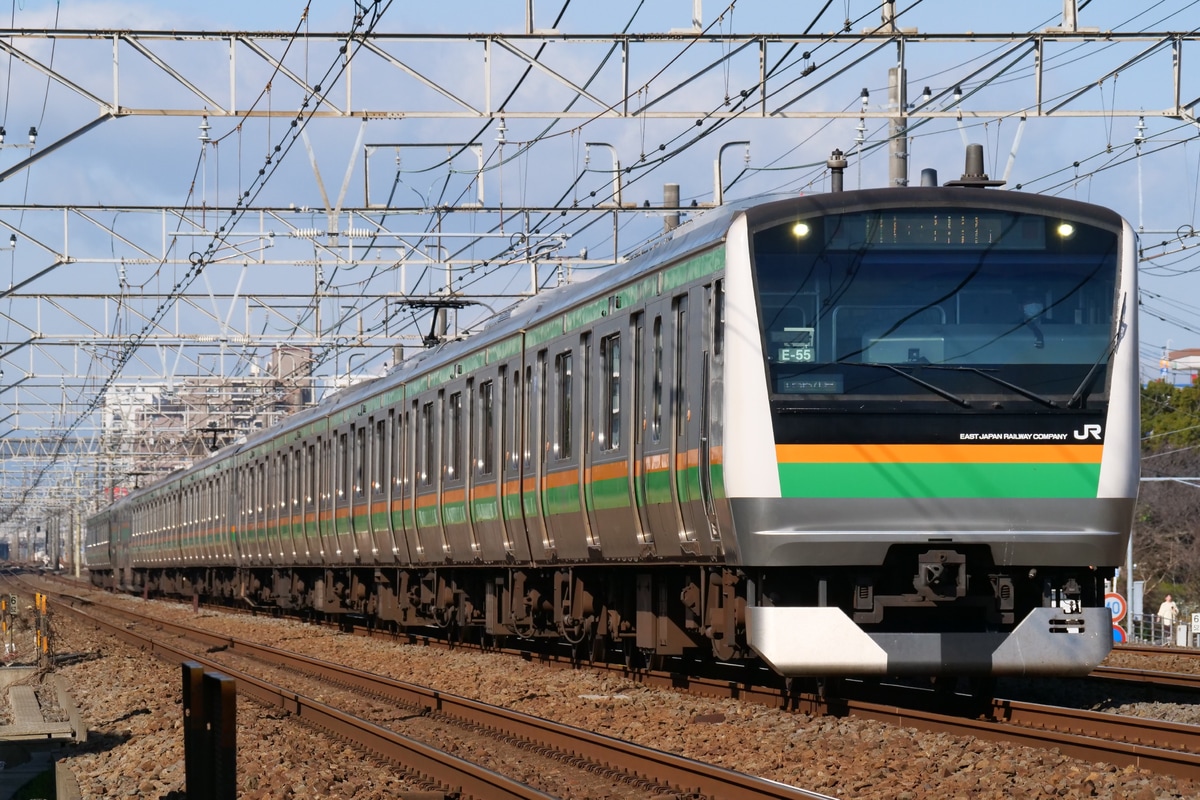 JR東日本 国府津車両センター E233系 コツE-55編成