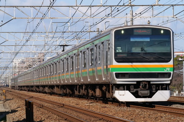 JR東日本E231系コツS-13編成を藤沢～辻堂間で撮影した画像