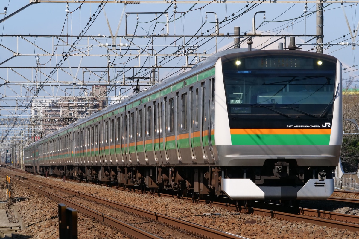 JR東日本 国府津車両センター E233系 コツE-58編成