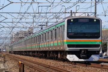 JR東日本E231系ヤマU16編成を藤沢～辻堂間で撮影した画像
