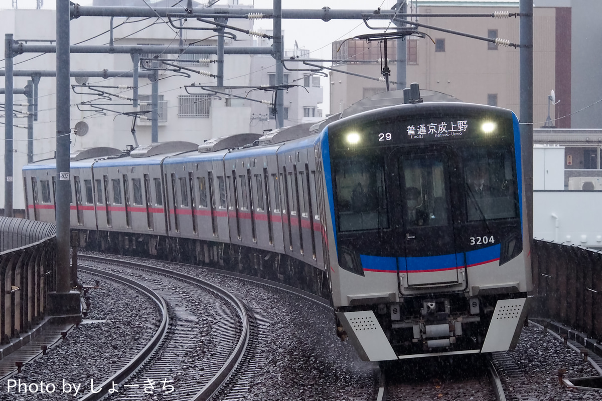 京成電鉄 宗吾車両基地 3200形 3204F+3206-3205