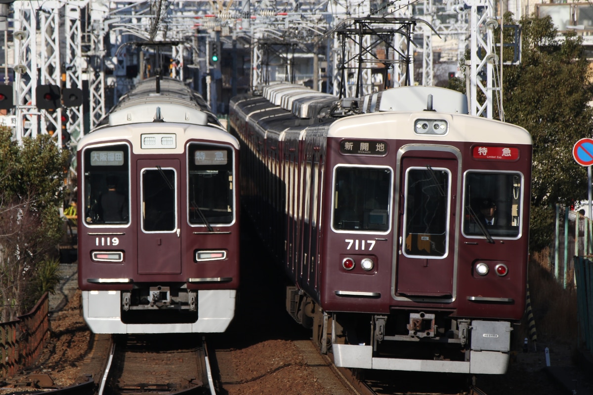 阪急電鉄 西宮車庫 7000系 7017F