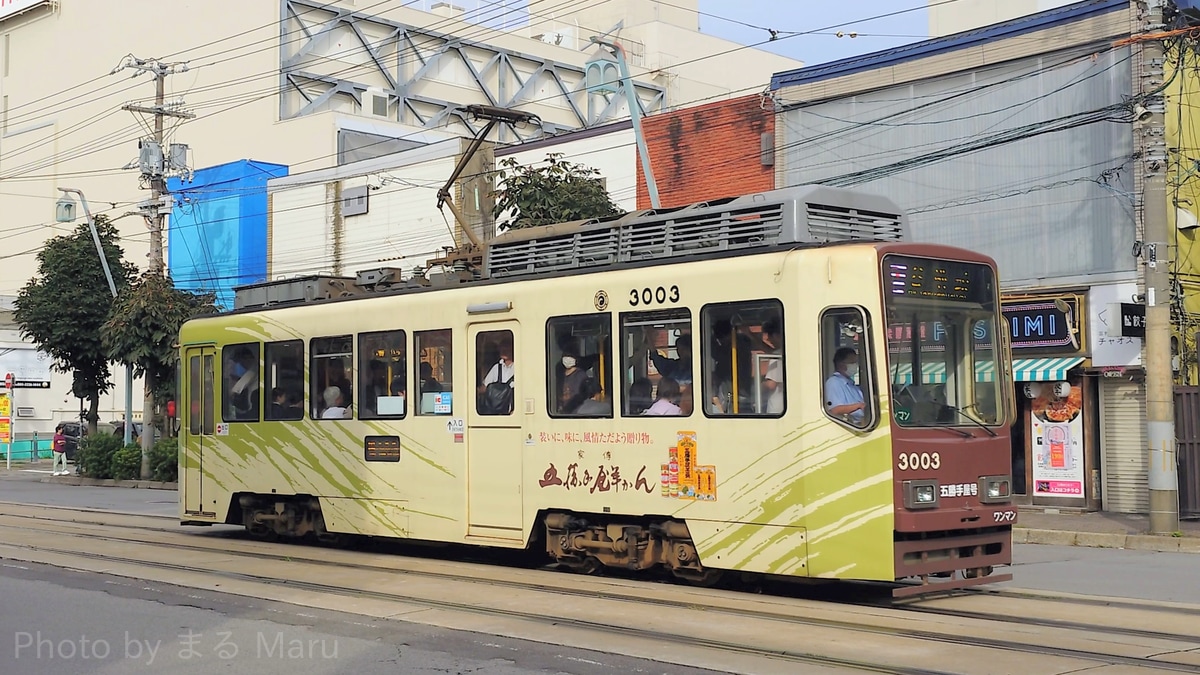 函館市企業局交通部 駒場車庫 3000形 3003