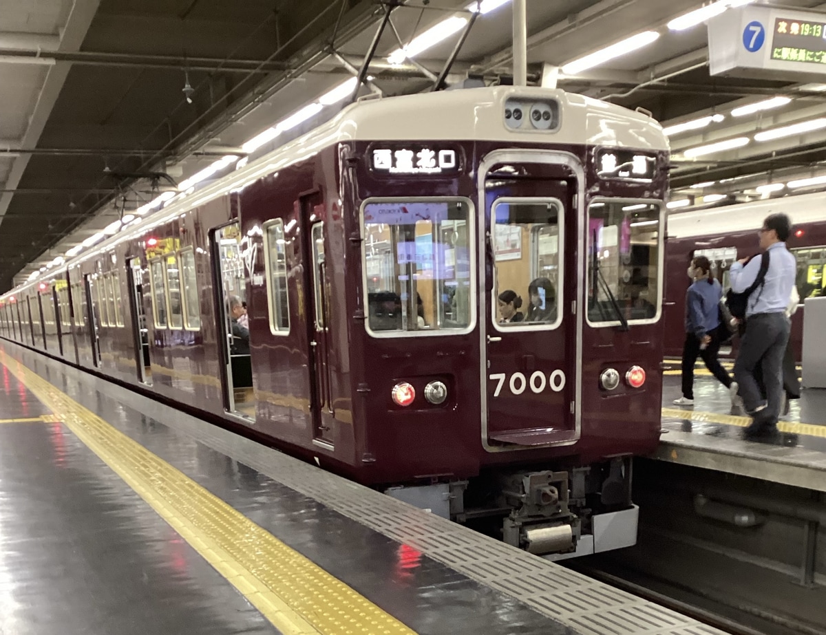 阪急電鉄 西宮車庫 7000系 7000f