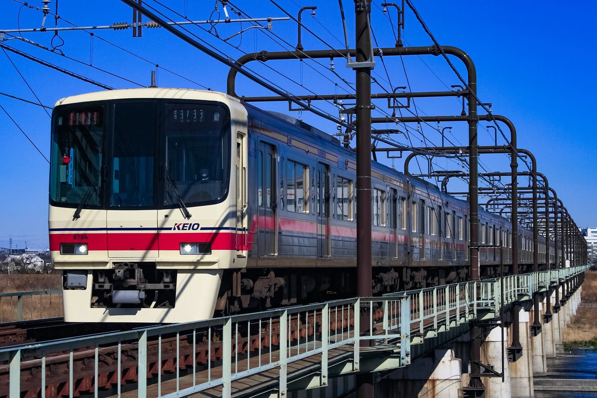 京王電鉄 若葉台検車区 8000系 8709f