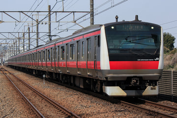 JR東日本e233系ケヨ517を新習志野駅で撮影した画像