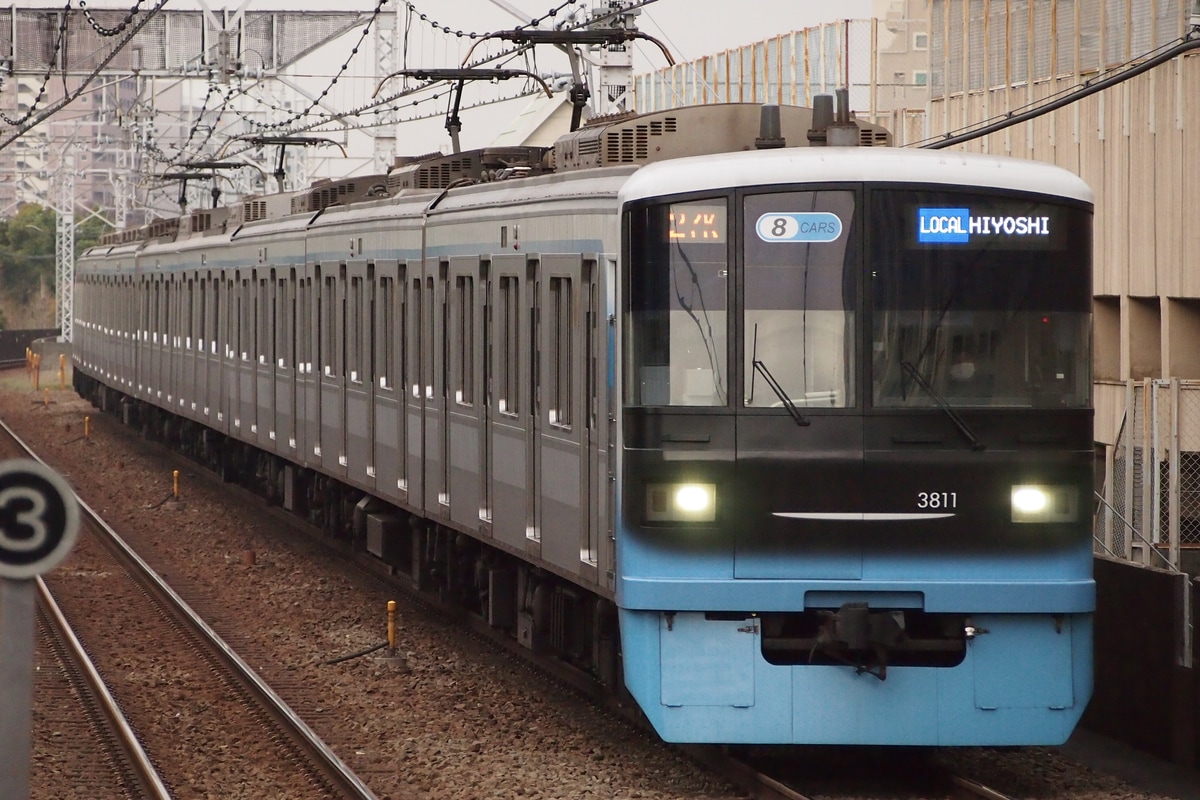 東急電鉄 元住吉検車区 3000系 3111F