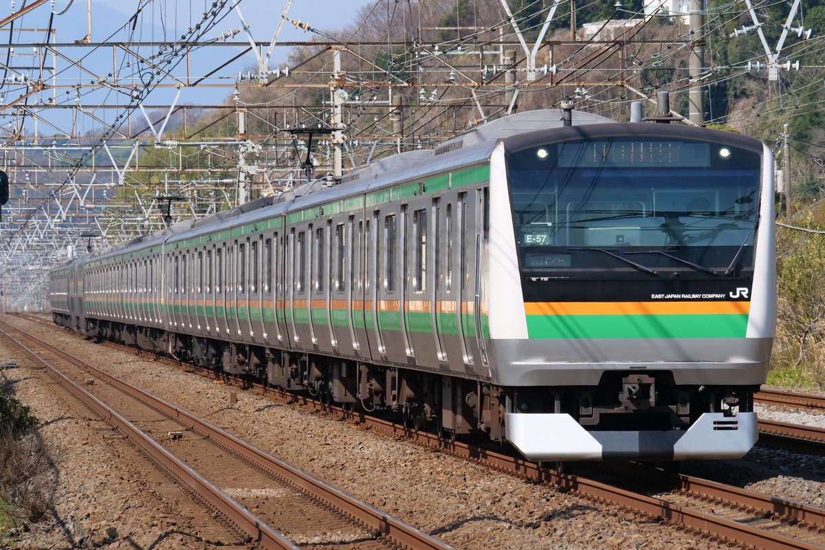 JR東日本 国府津車両センター E233系 コツE-57編成