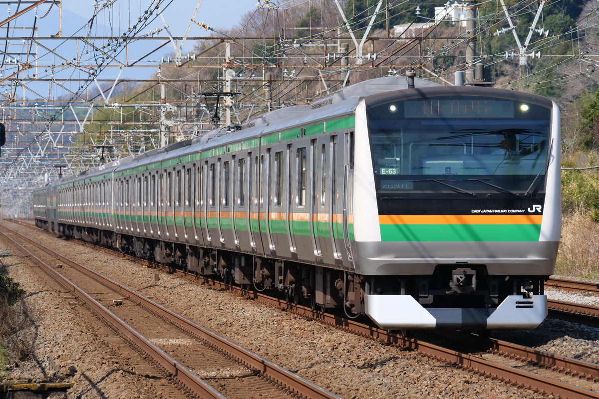 JR東日本 国府津車両センター E233系 コツE-63編成