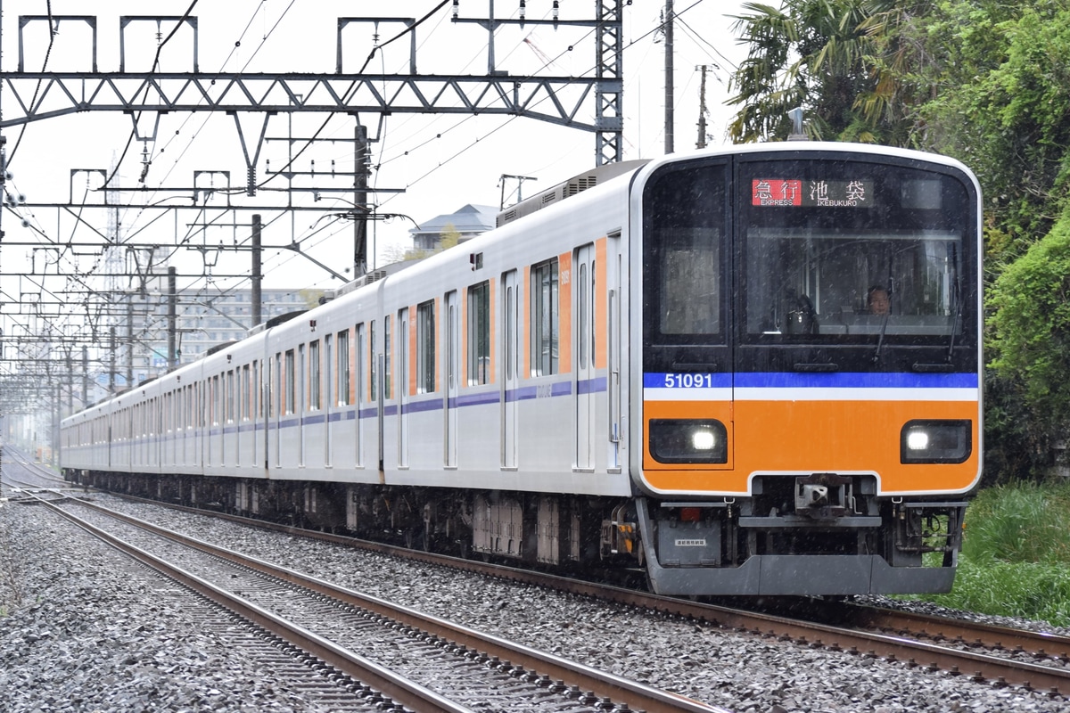 東武鉄道 森林公園検修区 50090系 51091F