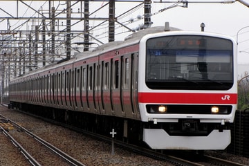 JR東日本209系ケヨ34編成を新習志野駅で撮影した画像