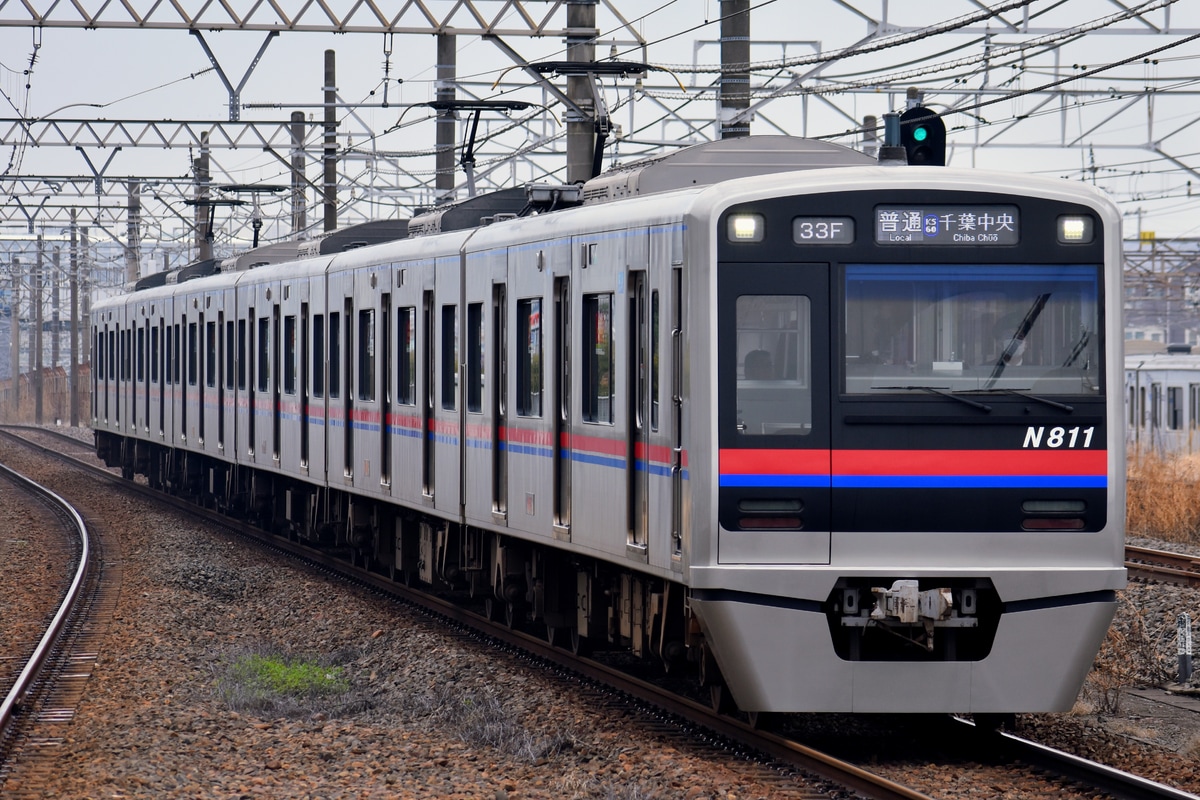 京成電鉄 くぬぎ山車両基地 N800形 N818F