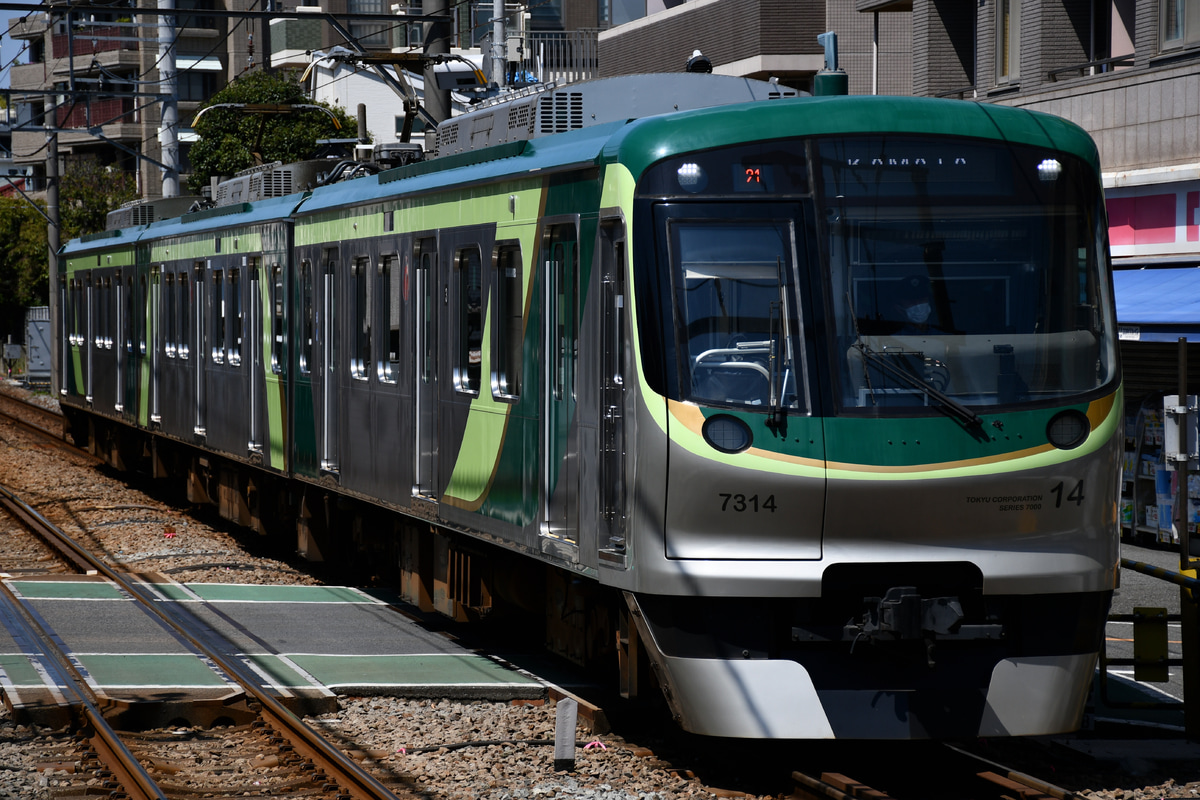 東急電鉄 雪が谷検車区 7000系 7114F