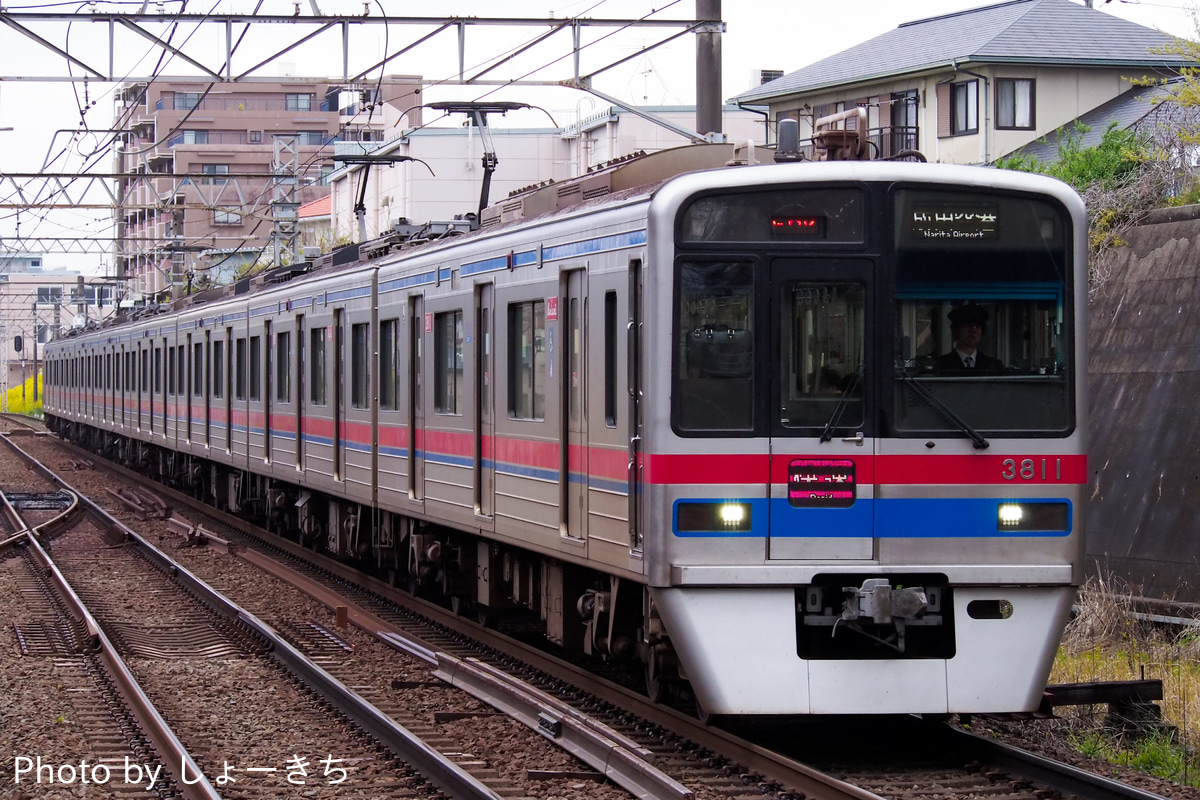 京成電鉄 宗吾車両基地 3700形 3818F