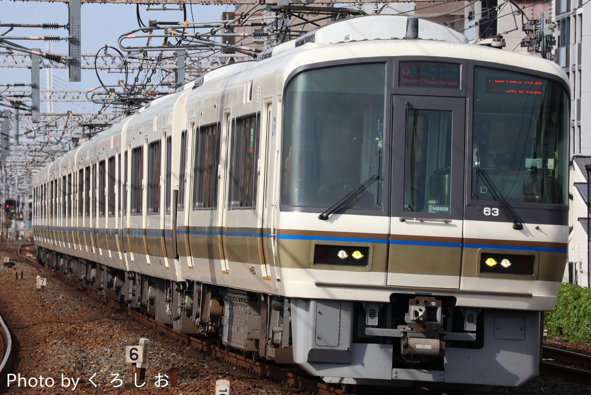 JR西日本 吹田総合車両所奈良支所 221系 NB808編成