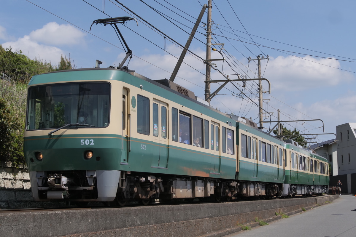 江ノ島電鉄 極楽寺検車区 500形 502F