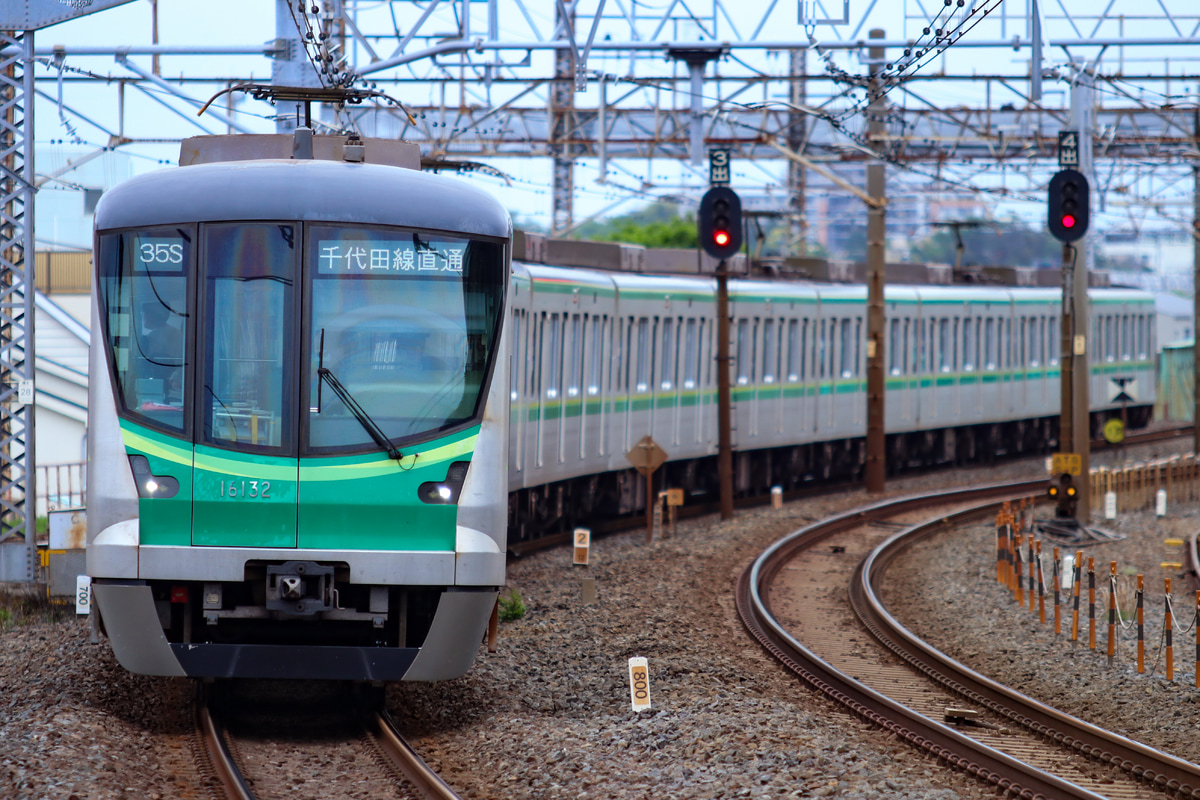 東京メトロ 綾瀬検車区 16000系 16132F