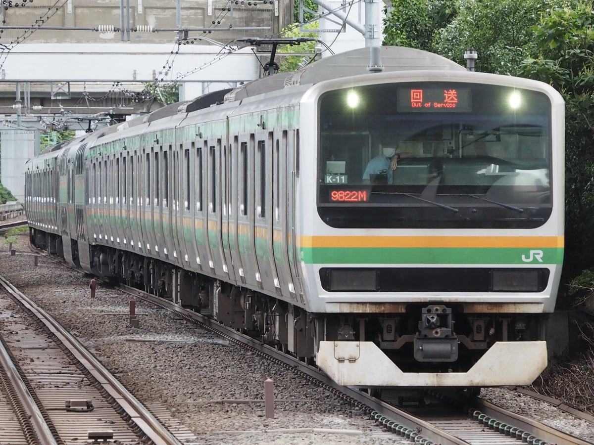 JR東日本 国府津車両センター E231系 コツK-11編成