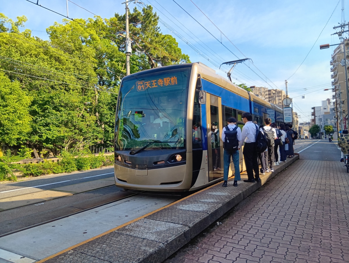 阪堺電気軌道 我孫子道車庫 1001形 1003