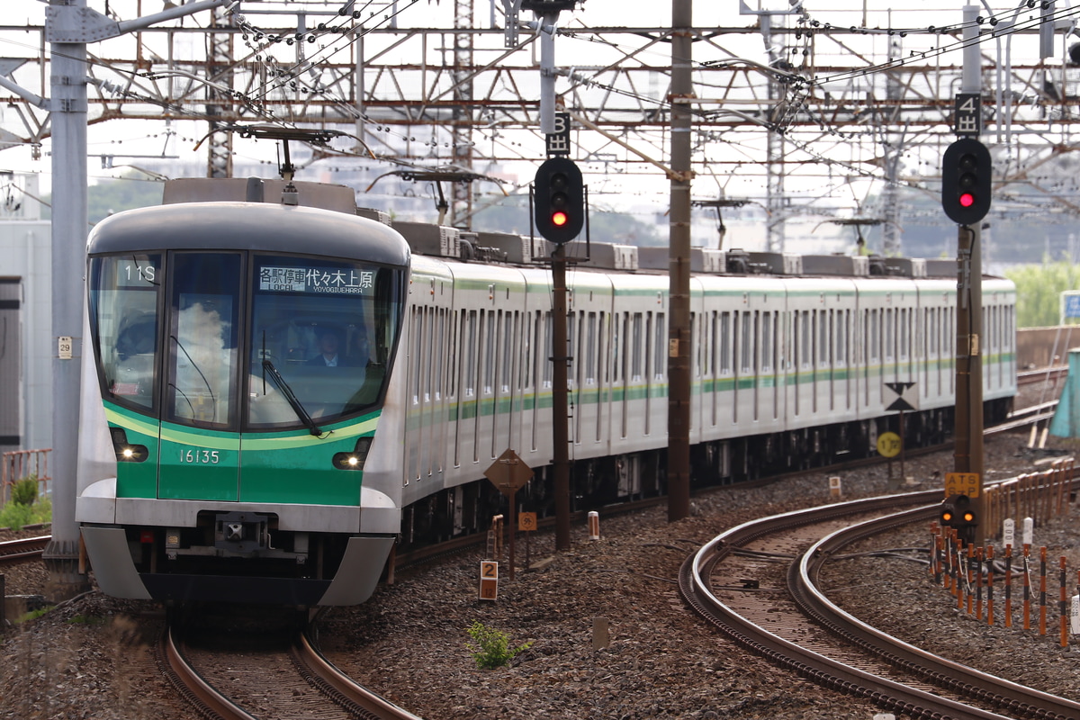 東京メトロ 綾瀬検車区 16000系 16135編成