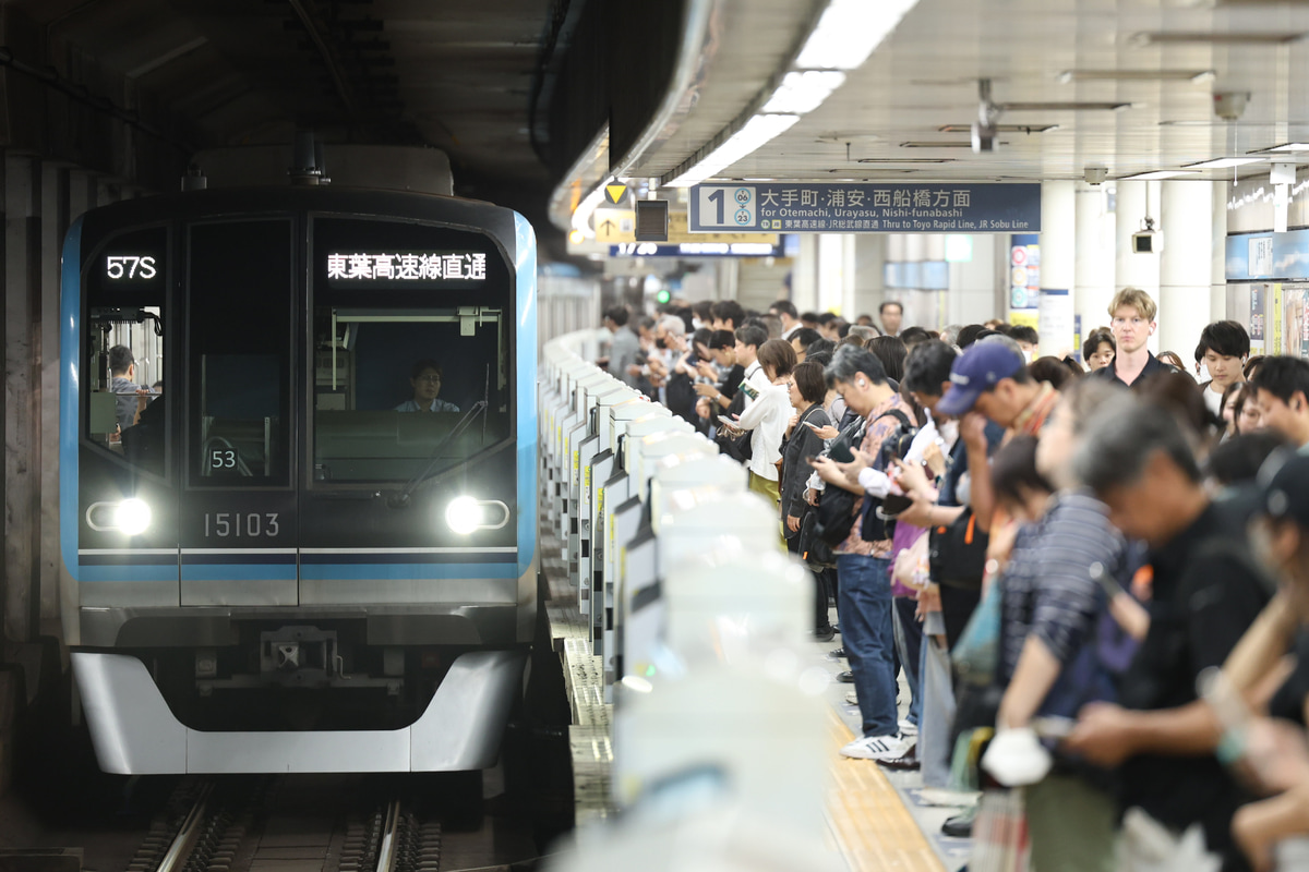 東京メトロ 深川検車区 15000系 15103F