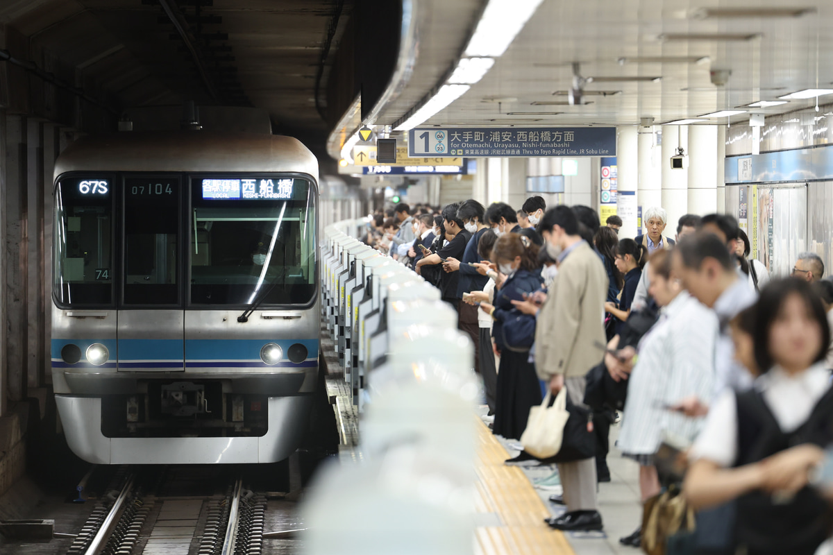 東京メトロ 深川検車区 07系 07-104F