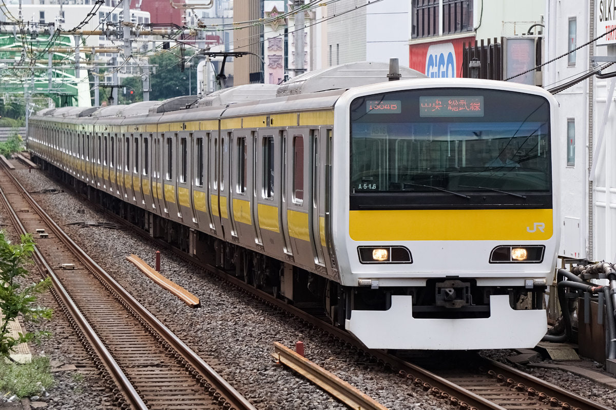 JR東日本 三鷹車両センター E231系 ミツA516編成