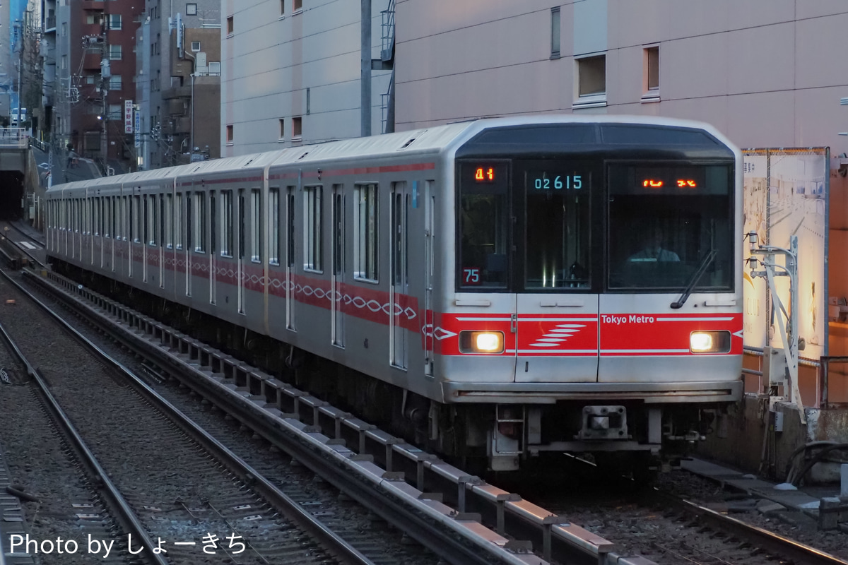 東京メトロ 中野検車区 02系 02-115F