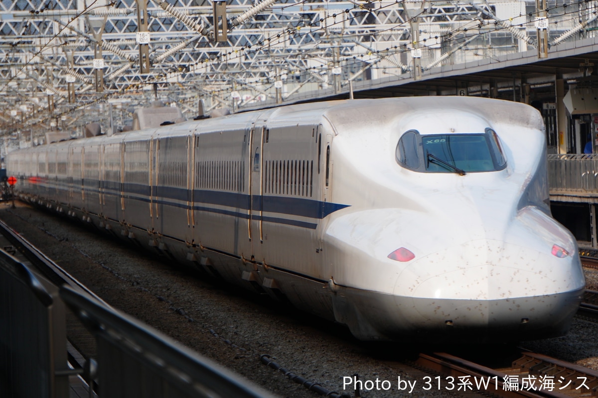 JR東海 鳥飼車両基地 N700A系 X68編成
