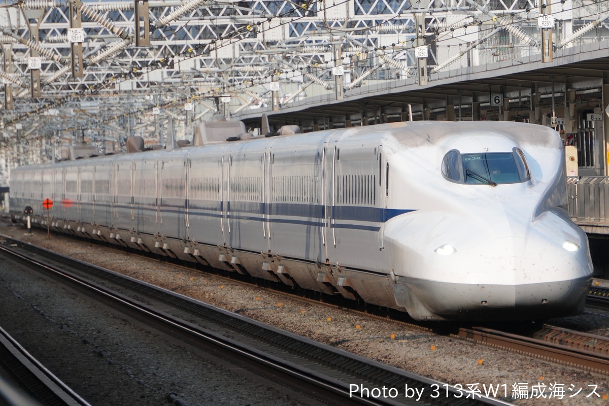 JR東海 鳥飼車両基地 N700A系 G38編成