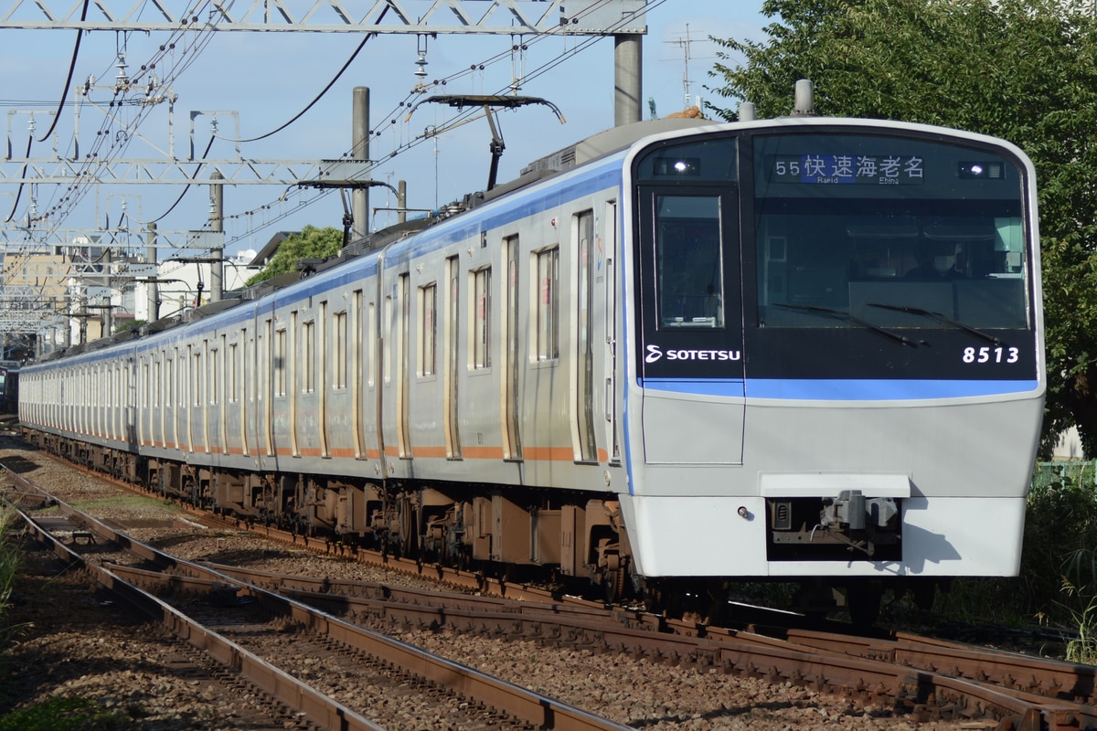 相模鉄道 かしわ台車両センター 8000系 8013×10
