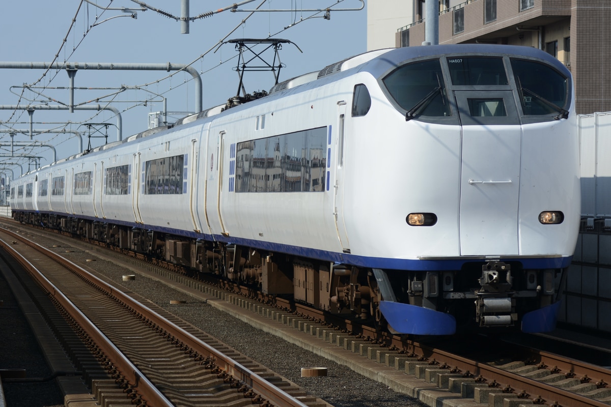 JR西日本 吹田総合車両所日根野支所 281系 HA607編成