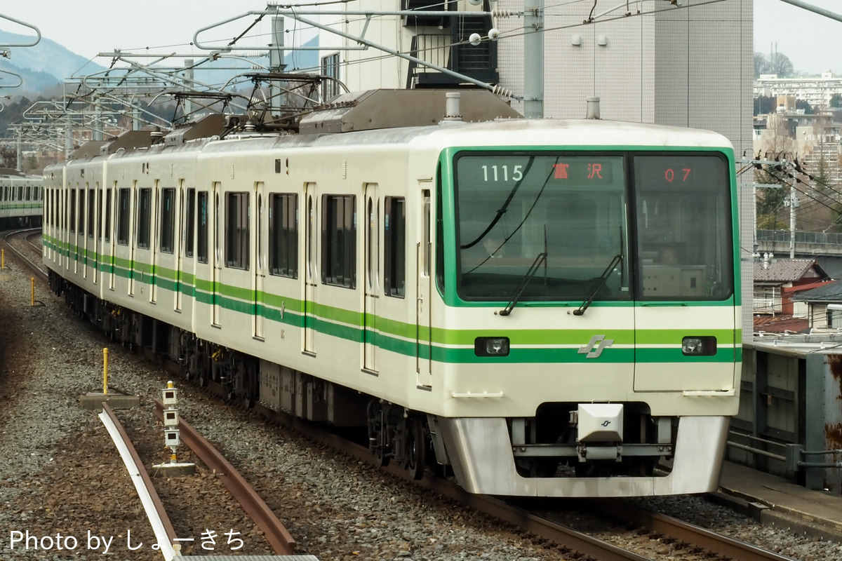 仙台市交通局 富沢車両基地 1000N系 1115F