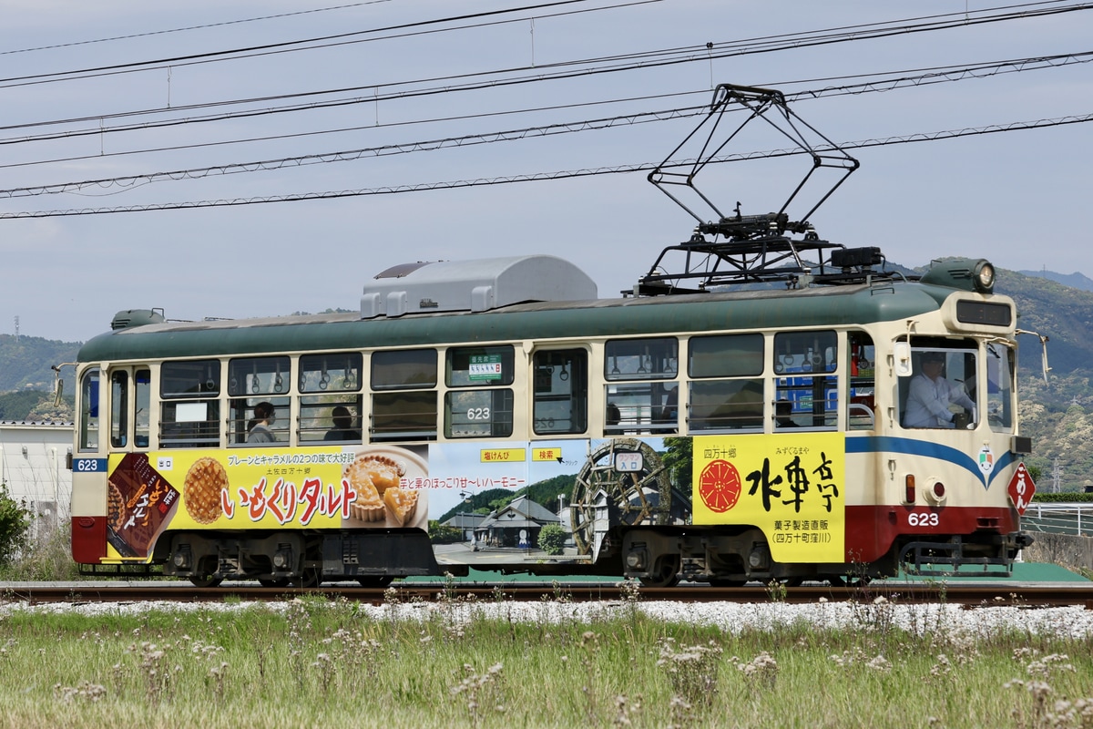 とさでん交通 桟橋車庫 600形 623