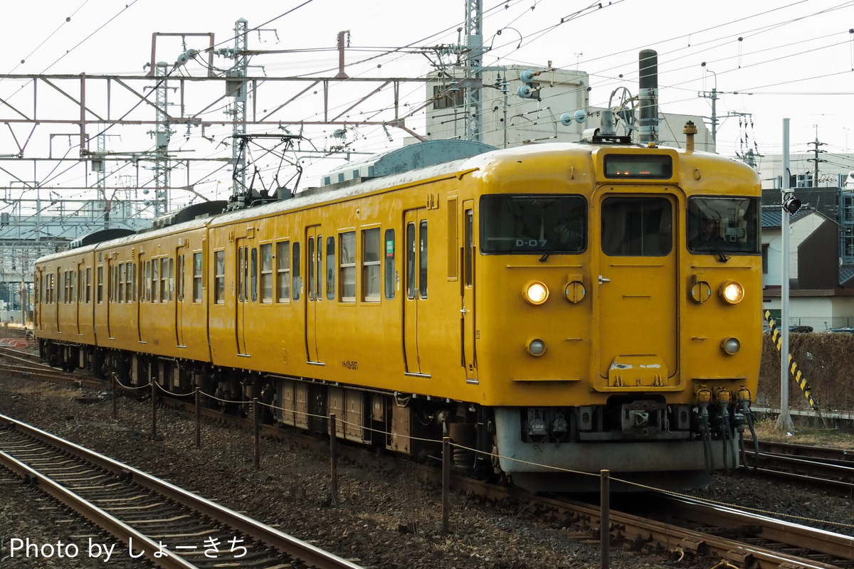 JR西日本 岡山電車区 115系 D-07編成