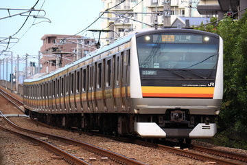 JR東日本E233系ナハN12編成を矢野口～稲田堤間で撮影した画像