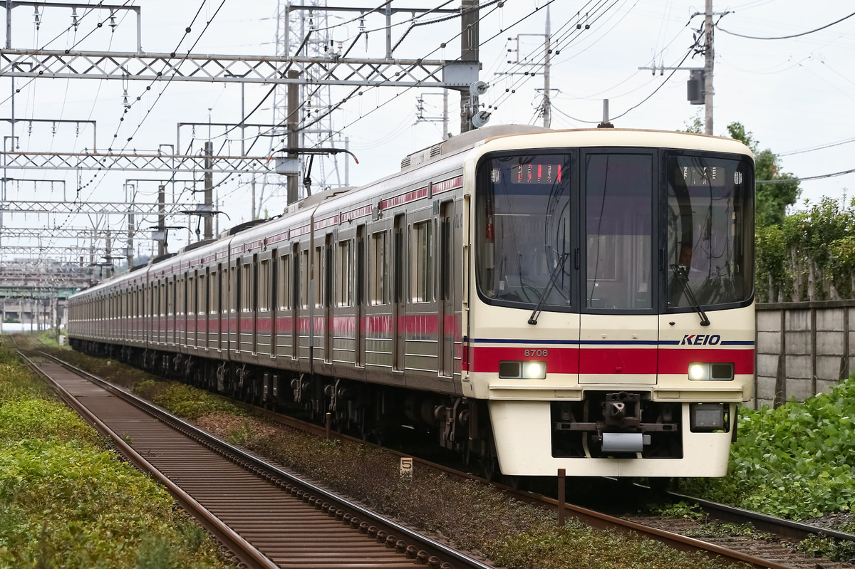 京王電鉄 若葉台検車区 8000系 8706f
