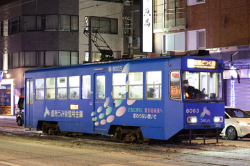 函館市企業局交通部 8000形 松風町～函館駅前間付近