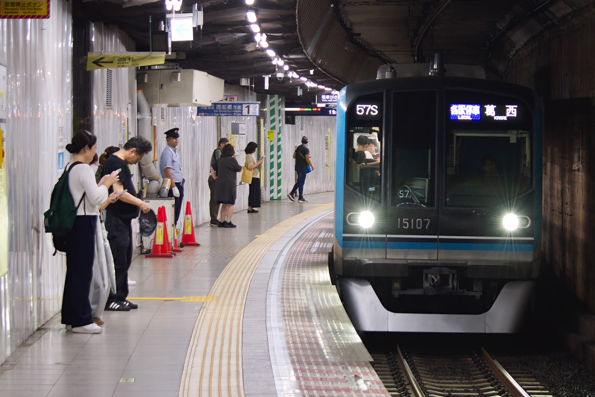 東京メトロ 深川検車区 15000系 15107F
