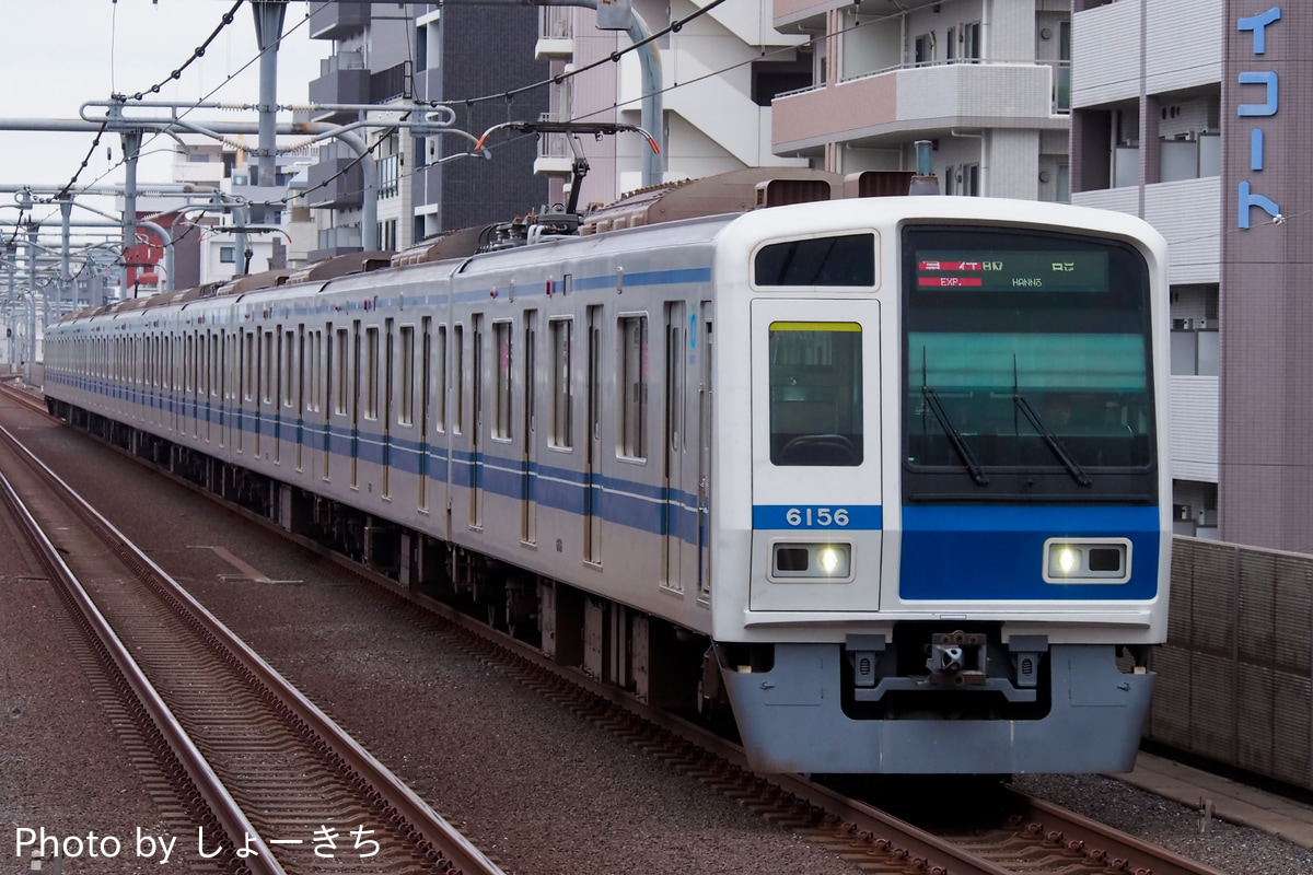 西武鉄道 池袋線車両所小手指車両基地 6000系 6156F
