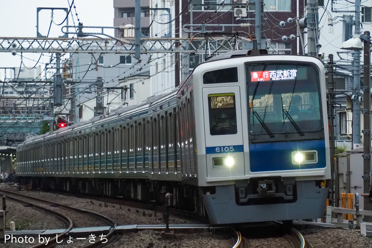 西武鉄道 玉川上水車両管理所 6000系 6105F